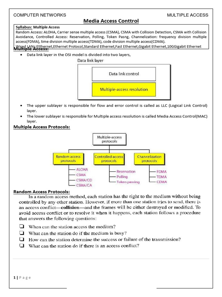 CN-Unit-lll | PDF | Channel Access Method | Ethernet