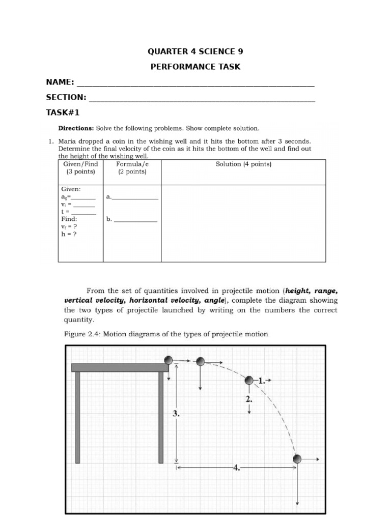 Q4 Science 9 Performance Tasks Guide | PDF