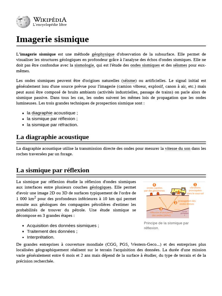 Imagerie sismique : méthodes et applications | PDF | Prospection ...