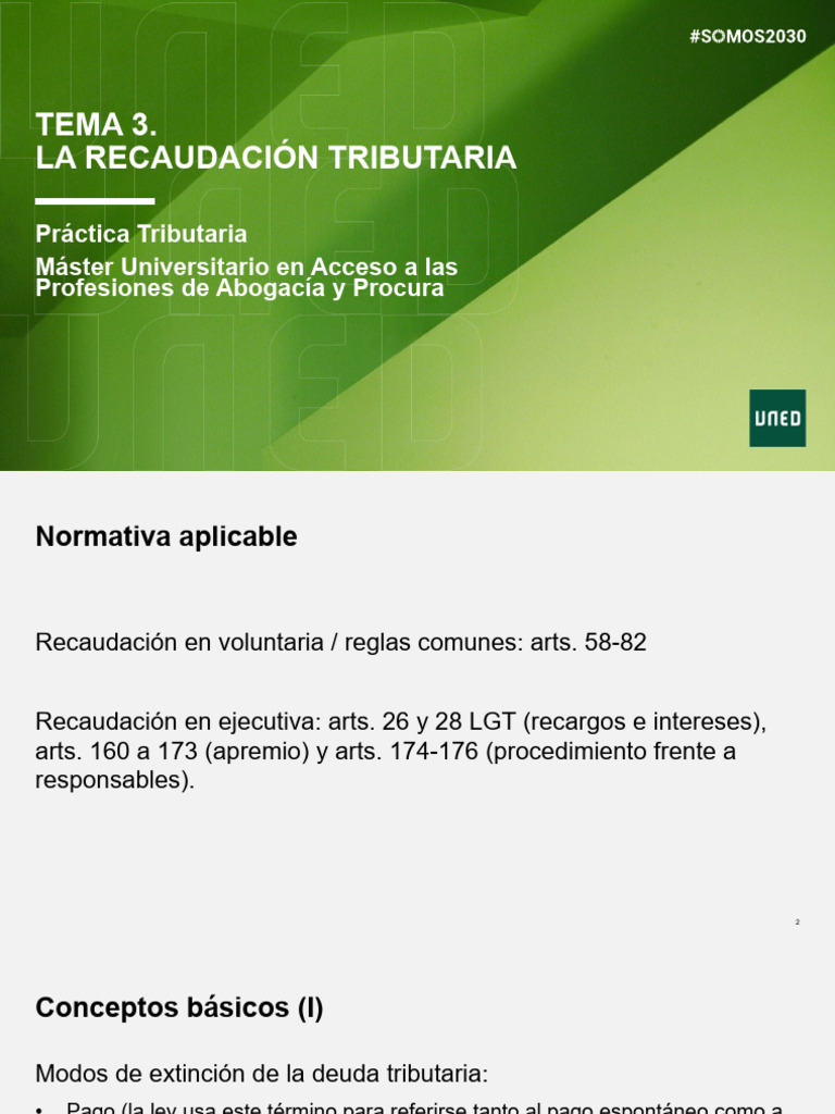 Recaudación Tributaria: Conceptos Clave | PDF | Pagos | Estatuto de ...