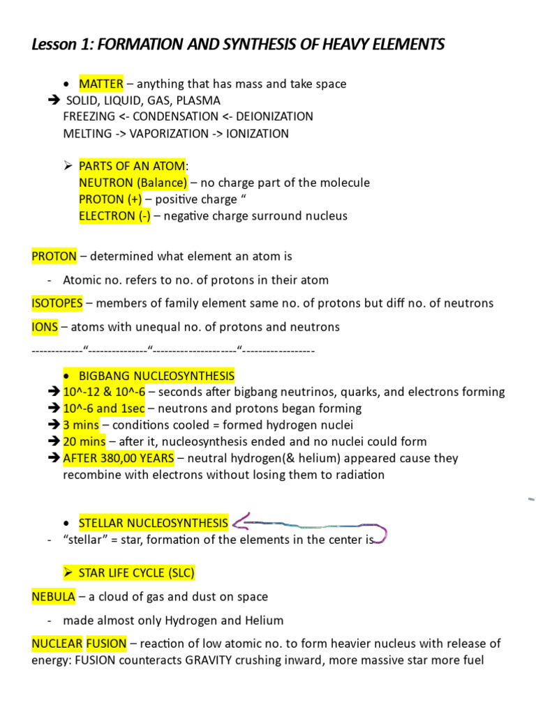 Formation of Heavy Elements and Molecules | PDF | Chemical Polarity ...