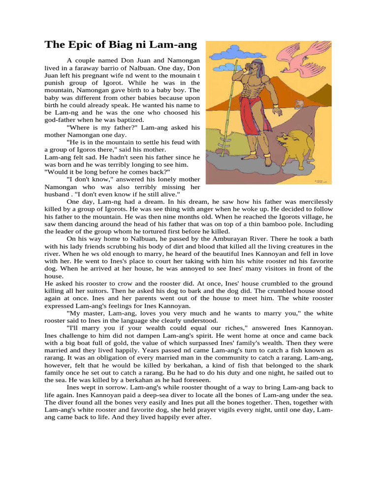 The Epic of Biag Ni Lam | PDF | Philippines