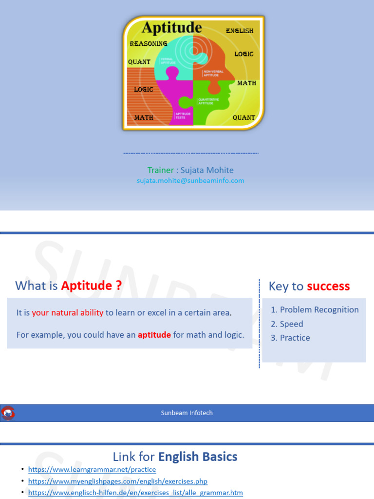 General Aptitude Training Guide | PDF | Rational Number | Numbers