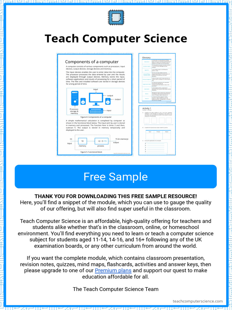 Home Schooling Computer Science Resource | PDF | Central Processing ...