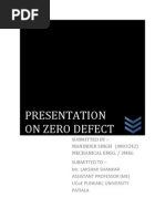 Presentation On Zero Defect