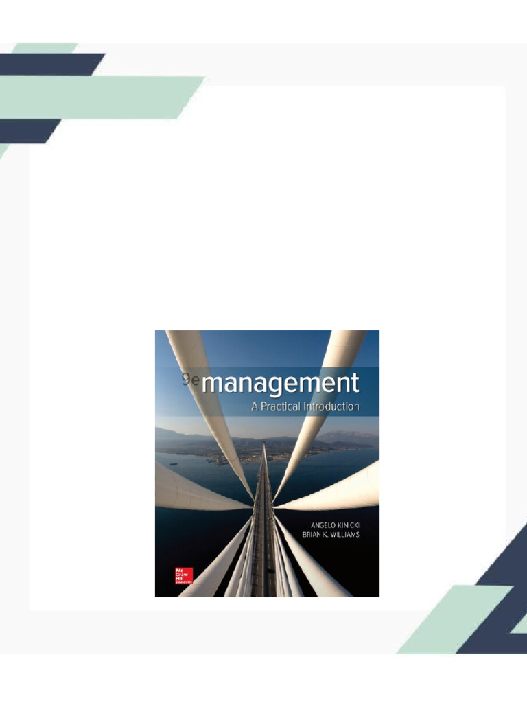 Management ; A Practical Introduction 9e 9th Edition Angelo Kinicki ...