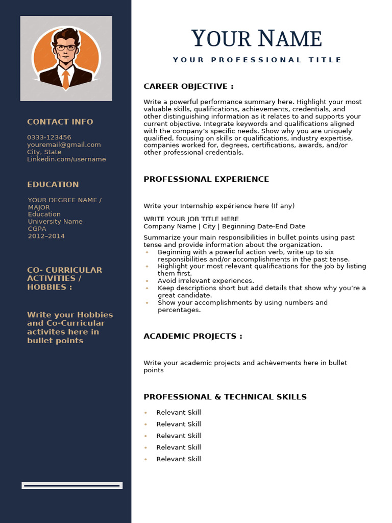 GD Template for Resume Format | PDF