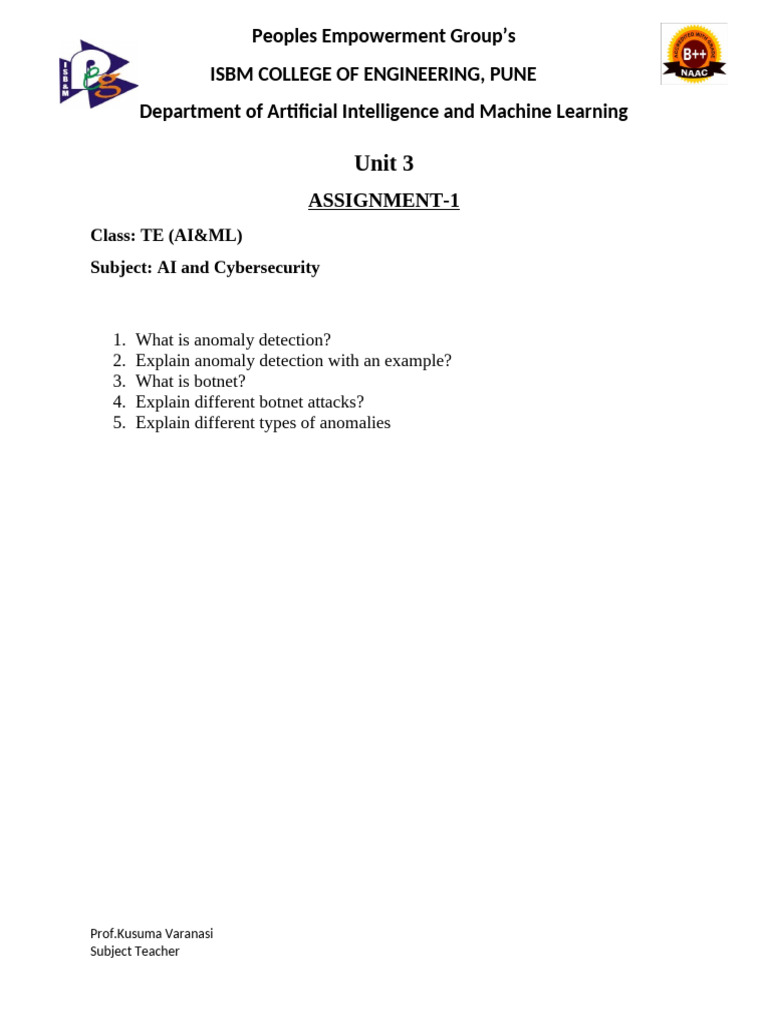 AICS Assignments Unit-3 | PDF | Machine Learning | Artificial Intelligence