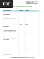 Kitchen Workflow Plan Template | PDF | Baking | Cooking