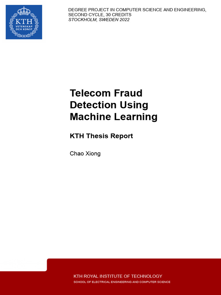 Telecom Fraud Detection Based On Machine Learning | PDF | Time Series ...