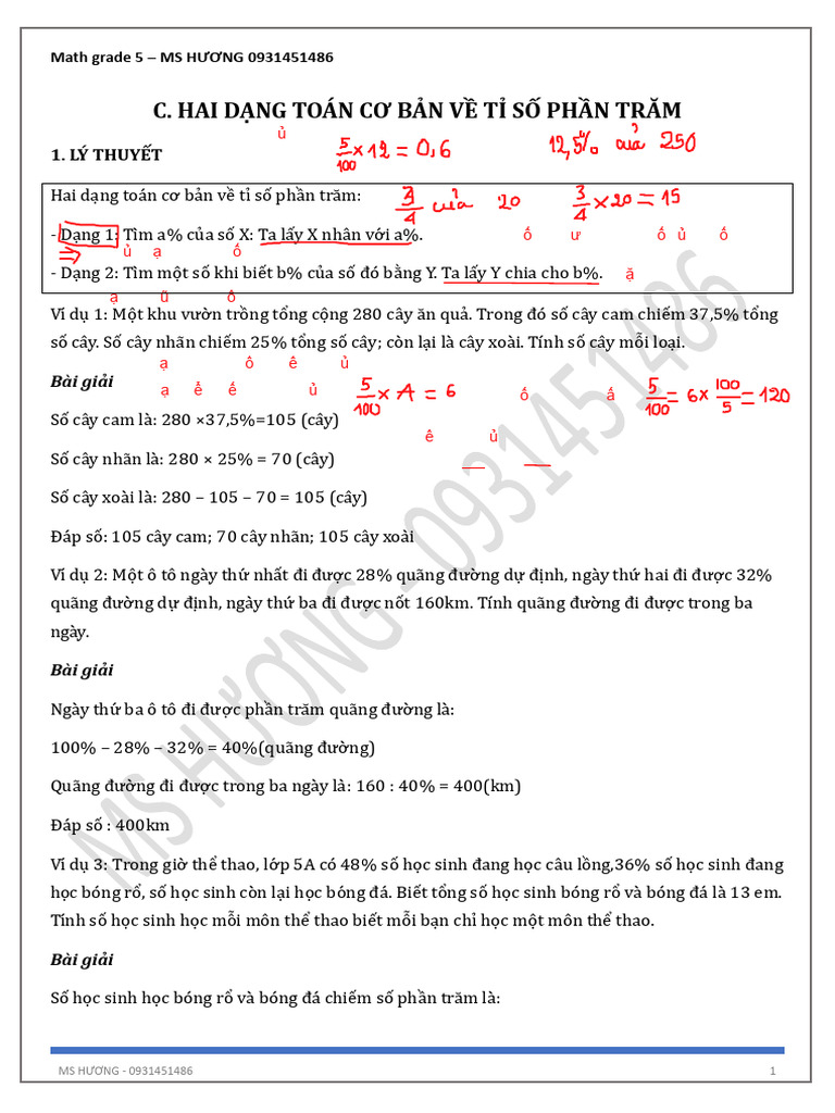 Grade 5 - MATH - WEEK 13 - PHAN C - ONLINE | PDF