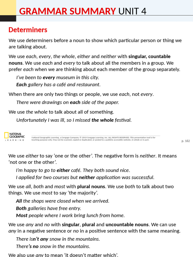 Life - 2e - BrE - UpperInt - SB - U04 - Grammar Summary | PDF | Noun ...