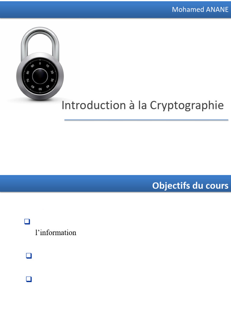 Introduction à la Cryptographie | PDF | Cyberguerre | Sécurité