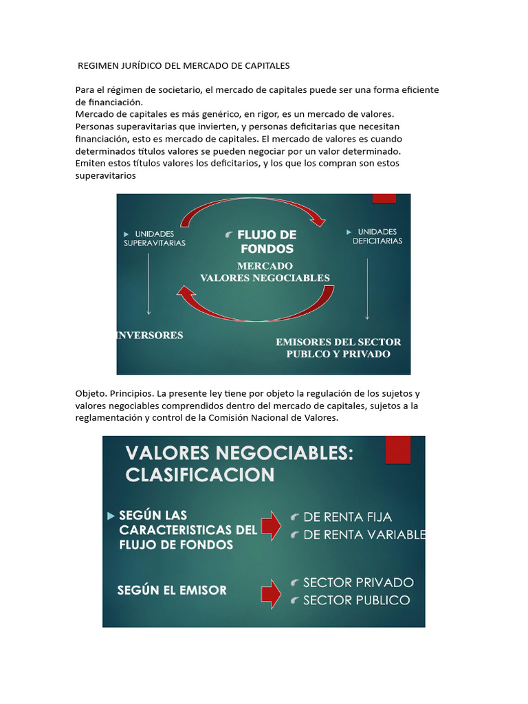 Mercado de Capitales | PDF | Bolsa de Valores | Bolsa