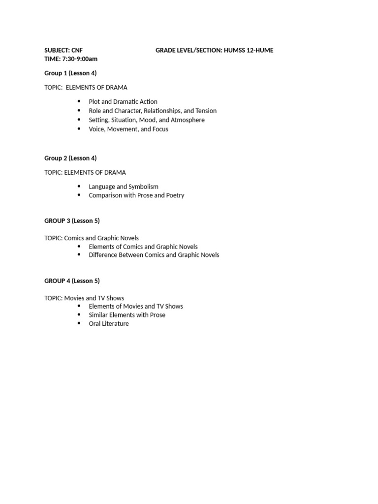 CNF Activity | PDF
