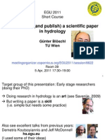 EGU 2011 How To Write (And Publish) A Scientific Paper in Hydrology