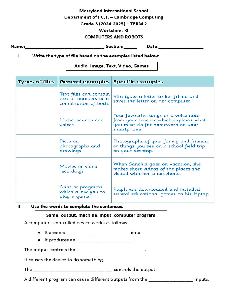 Worksheet - 3 - Term - 2 3 | PDF