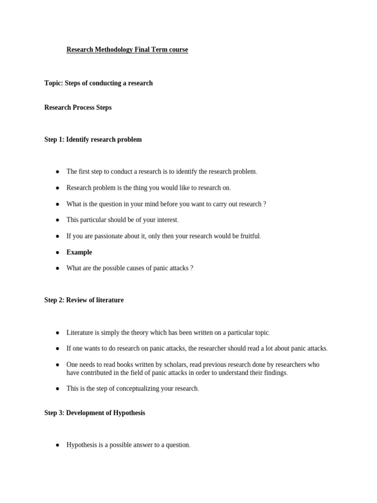 Research Process Steps Explained | PDF | Hypothesis | Literature Review