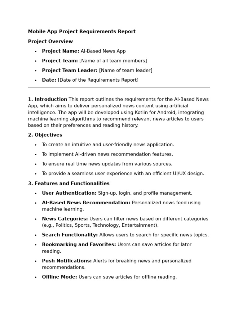 AI-Based News App Project Report | PDF | Artificial Intelligence ...