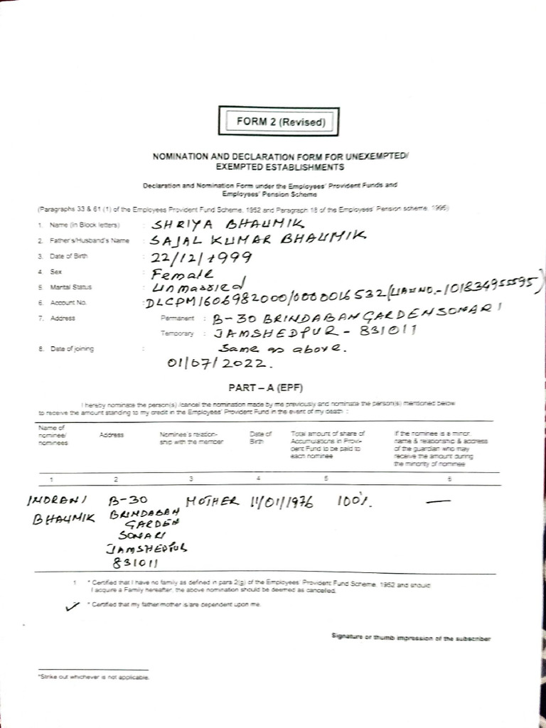 Form 2 | PDF