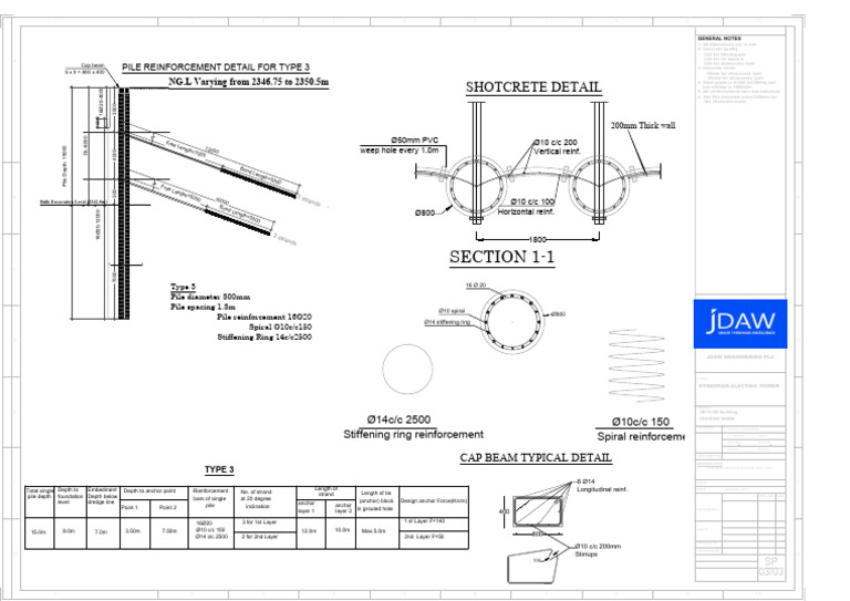BLACK Pile Detail For Type 3-Layout2 | PDF | Deep Foundation | Building ...