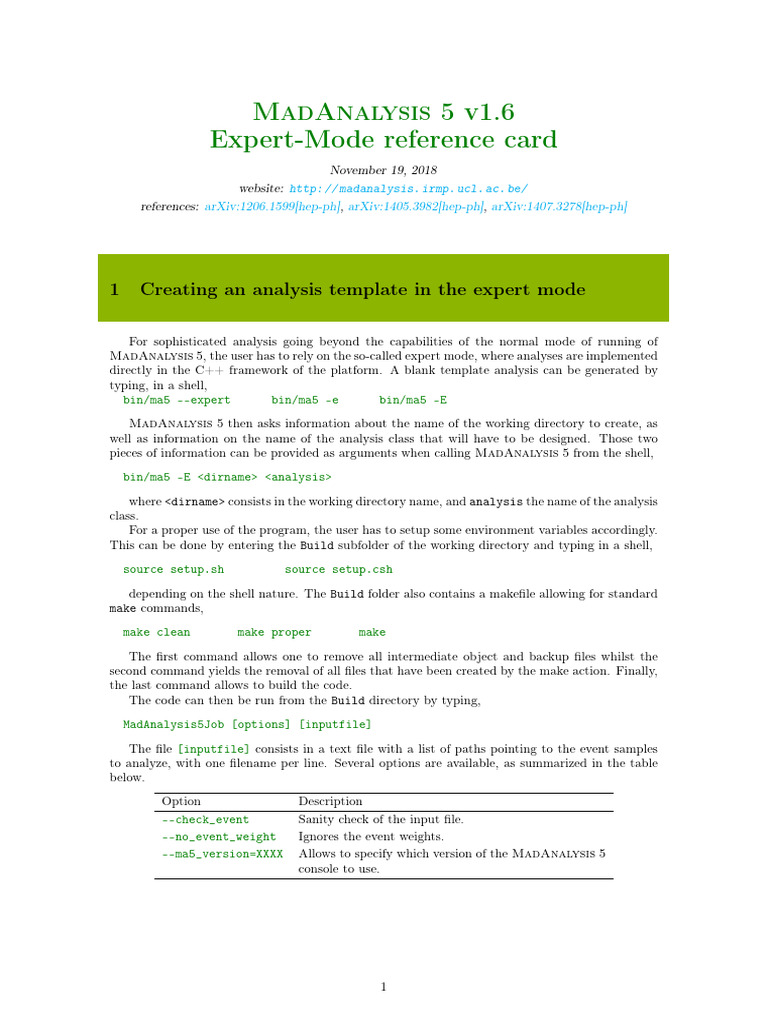 MadAnalysis 5 Expert Mode Guide | PDF | Integer (Computer Science ...