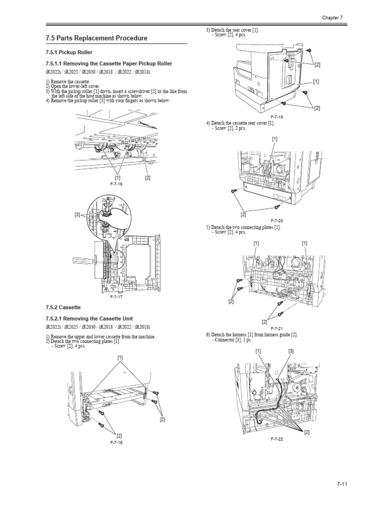 Parts Replacement Guide for iR Series | PDF | Manufactured Goods
