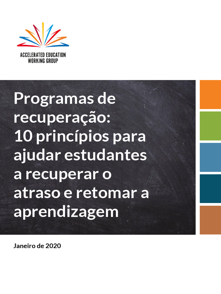 Princípios para Programas de Recuperação Escolar | PDF | Escolas ...