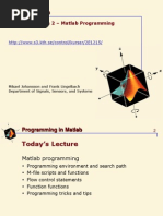 2E1215, Lecture 2 - Matlab Programming