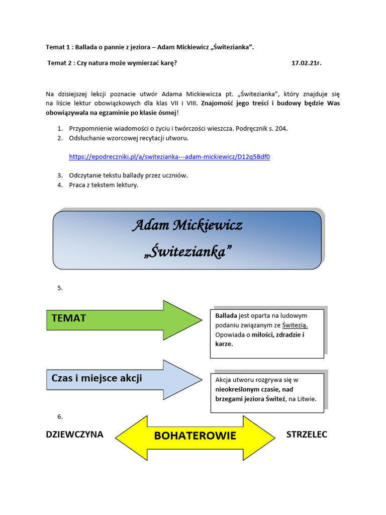 Jezyk Polski KL 7c 17.02.21r. | PDF