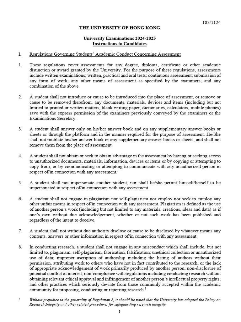 2024-25 - Exam Regulation | PDF | Plagiarism | Academic Degree