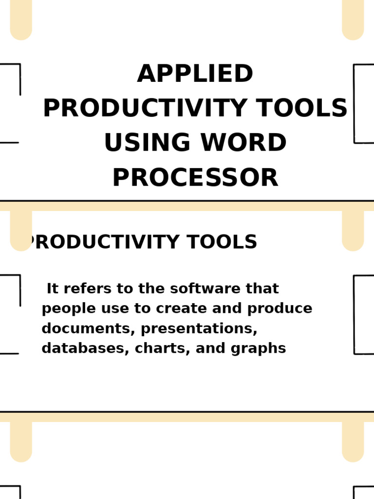 Applied Productivity Tools Using Word Processo | PDF | Microsoft Word ...