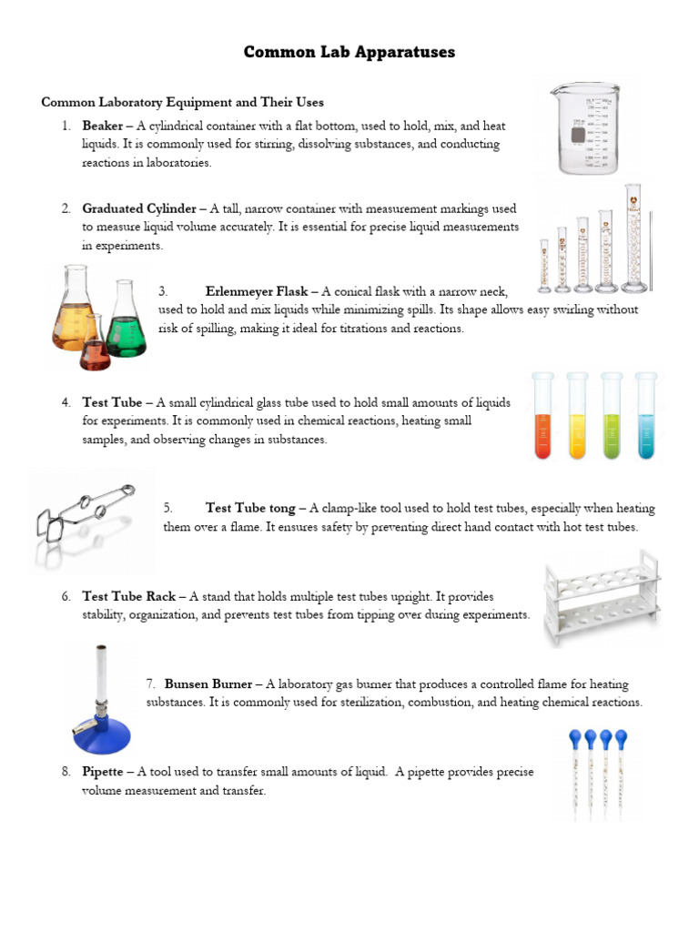 Essential Lab Equipment and Uses | PDF