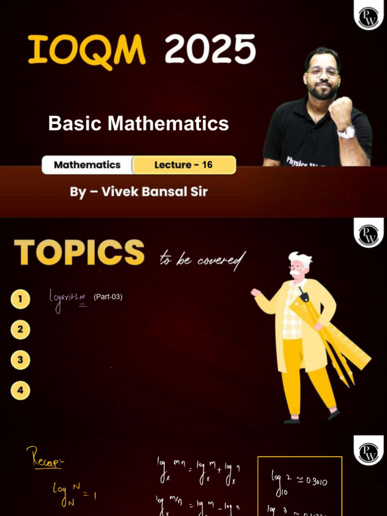 Basic Mathematics 16 - Class Notes - IOQM 2025 | PDF
