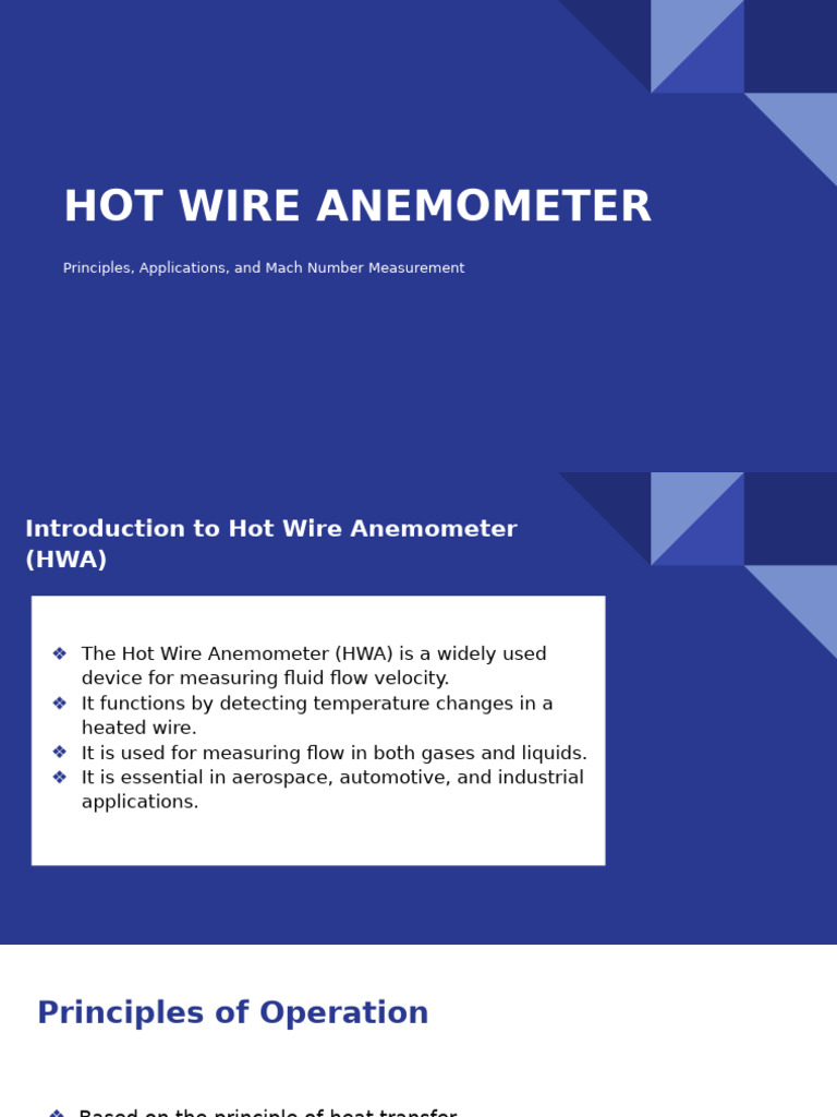 Hot Wire Anemometer: Principles & Uses | PDF | Fluid Dynamics | Heat ...