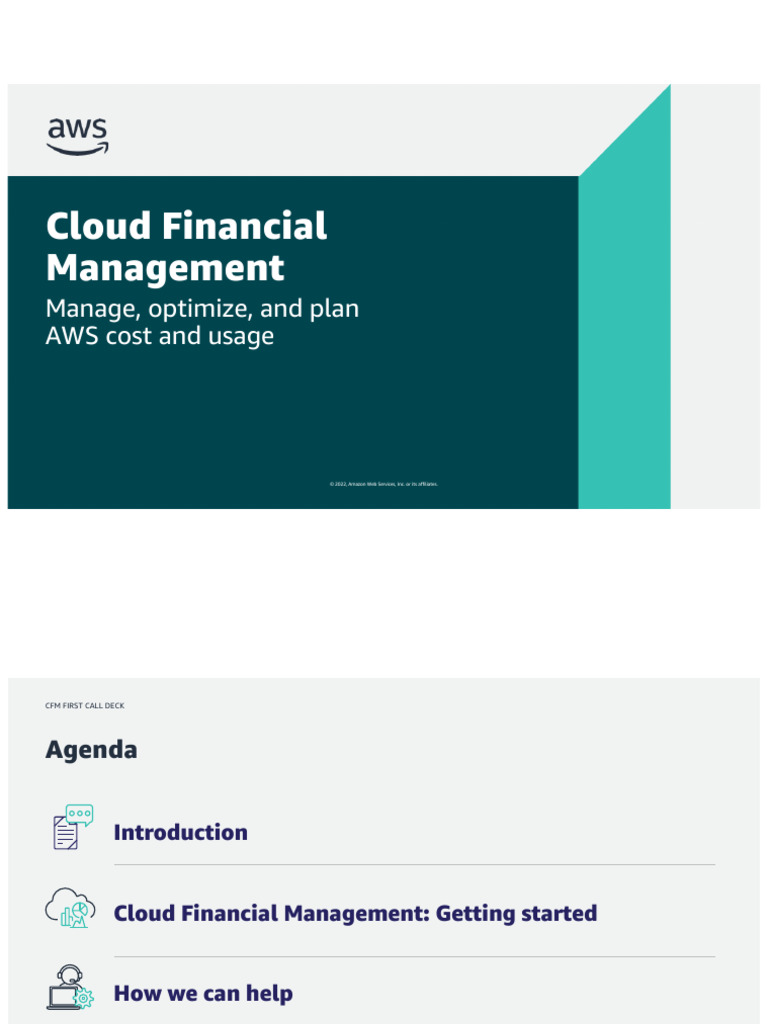 AWS Cloud Financial Management Overview | PDF | Amazon Web Services ...