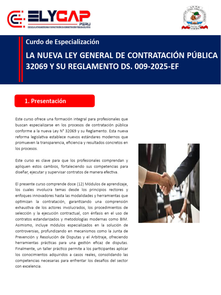 Curso sobre Ley 32069 de Contratación Pública | PDF | Logística