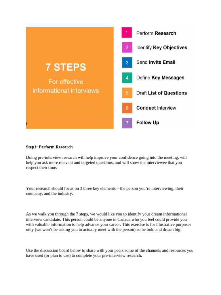 7 STEPS For Effective Interviews | PDF | Interview | Human Communication