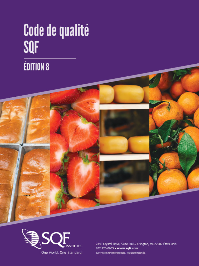 Code SQF 8e Édition : Normes et Certification | PDF | Audit | Analyse ...