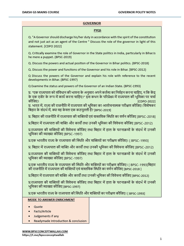 Governor's Role and Powers in India | PDF | Pardon | Governance