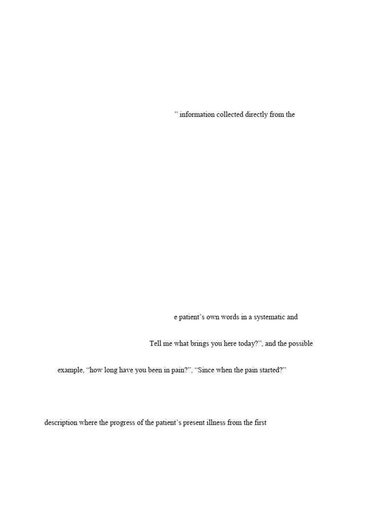 History Taking Pdf Mental Disorder Anxiety