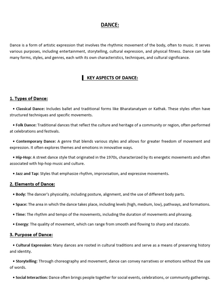 Performing arts | PDF | Dances | Musical Compositions