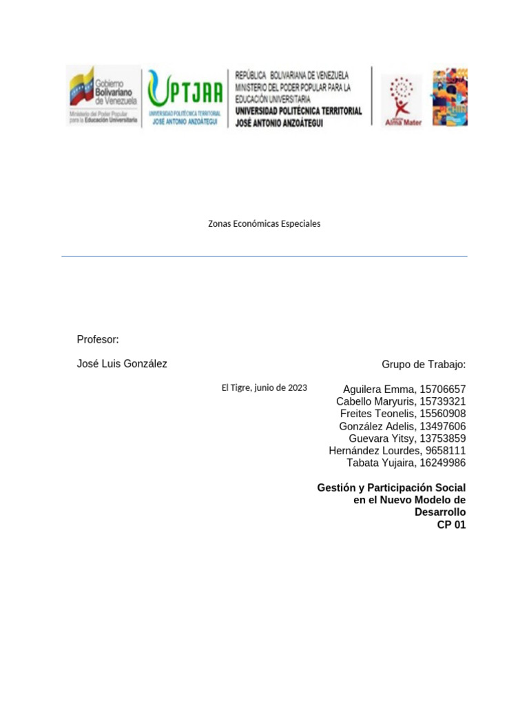 Características de Zonas Económicas Especiales | PDF | Venezuela | aduana