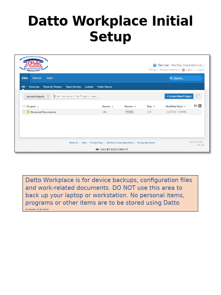 Datto Workplace Setup Guide | PDF | Password | Login