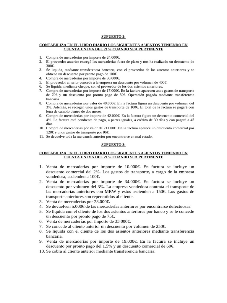 Asientos Contables de Compras y Ventas | PDF | Factura | Economias