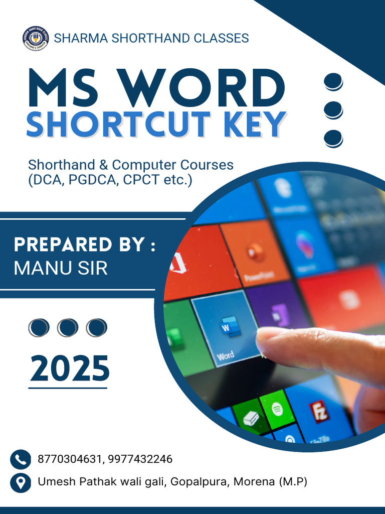 MS Word Shortcut Key | PDF