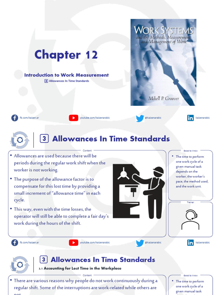 Understanding Work Allowances in Time Standards | PDF | Fatigue ...