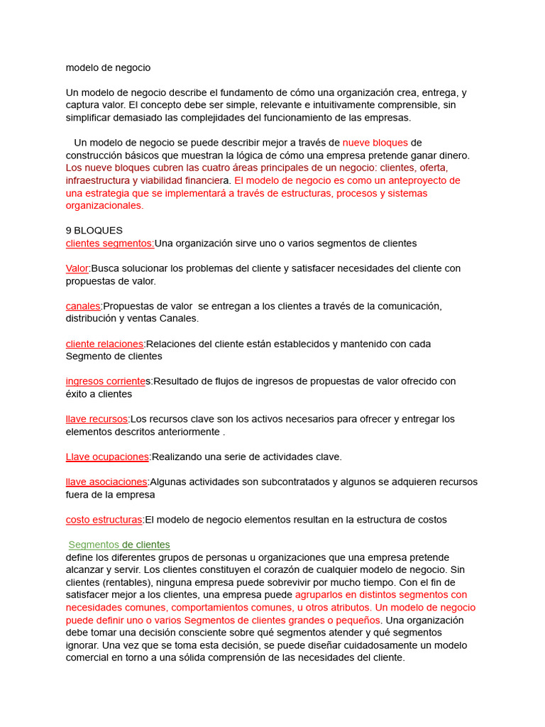 Cómo construir un modelo de negocio eficaz | PDF | Modelo de negocio ...