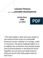 Inclusive Finance - Sustainable Development