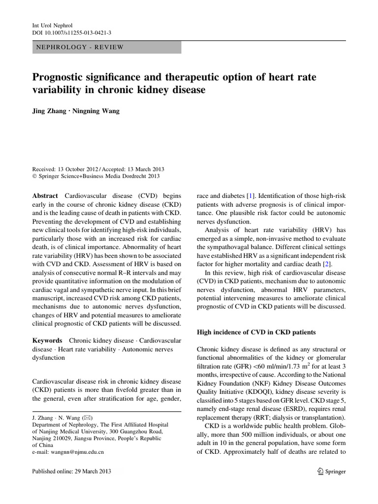 Prognostic Significance and Therapeutic Option of Heart Rate ...